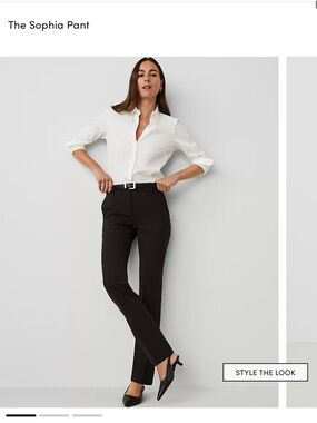 Ann Taylor Black Tailored Sophia Pant